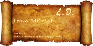Lenko Dániel névjegykártya